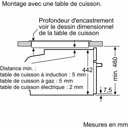 Micro ondes combiné encastrable SIEMENS CM776G1B1 Série iQ700 VarioSpeed