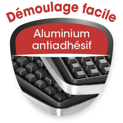 Croque, gaufrier, gaufrette LAGRANGE super 2 antiadhésif noir gaufres +GT+CM