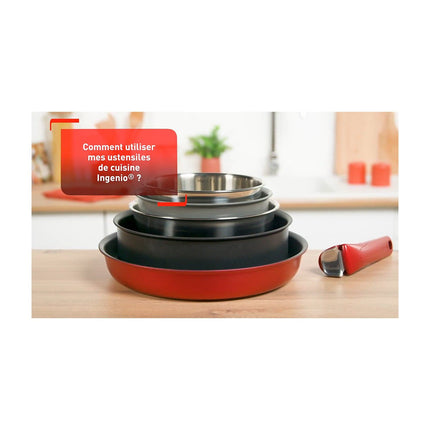 Batterie de cuisine TEFAL Cook Eat 17pcs Ingenio Inox
