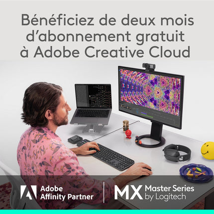 Souris sans fil rechargeable LOGITECH Souris sans fil rechargeable LOGITECH MX Master 4 graphite + 2 mois Adobe