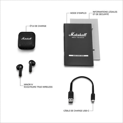 Ecouteurs MARSHALL Minor IV Noir