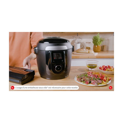 Cookeo MOULINEX CE952810 noir wifi 6 L, 9 modes de cuisson, 150 recettes
