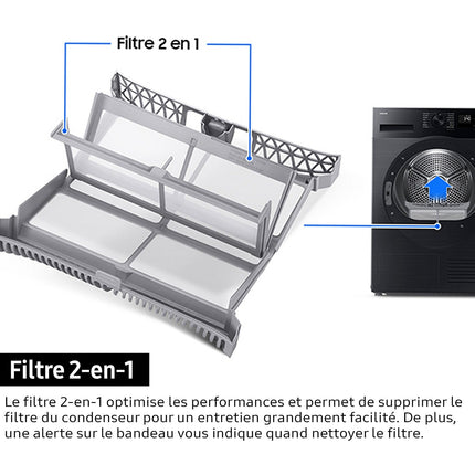 Sèche linge pompe à chaleur SAMSUNG DV90DG6845LK