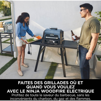 Barbecue électrique NINJA OG901EU Woodfire pro connect à poser, 44.5x26.5 cm