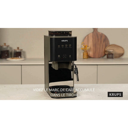 Expresso Broyeur KRUPS Coffee Crush, Machine à café à grains, ultra compacte SA401LE0