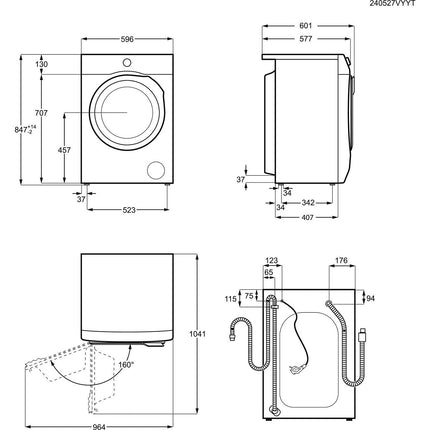 Lave linge hublot AEG LFE6ED844B