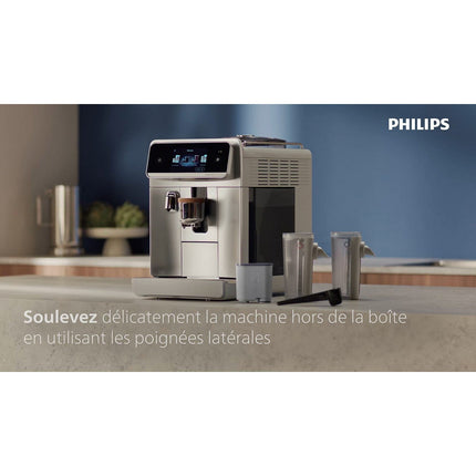 Expresso Broyeur PHILIPS Café Aromis EP8757/20 cafetière à grain SilentBrew LatteGo Pro Blanche