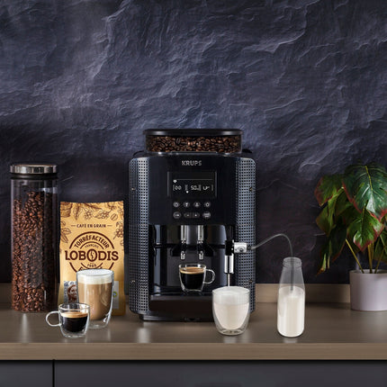 Expresso Broyeur KRUPS pack EA8168F2 + 500g café en grains