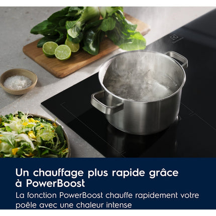 Plaque induction ELECTROLUX EIS62356IZ SaphirMatt SenseBoil Verre Anti-rayures 3 foyers