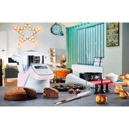 Robot cuiseur MOULINEX connect I-Companion XL Rose HF90E700