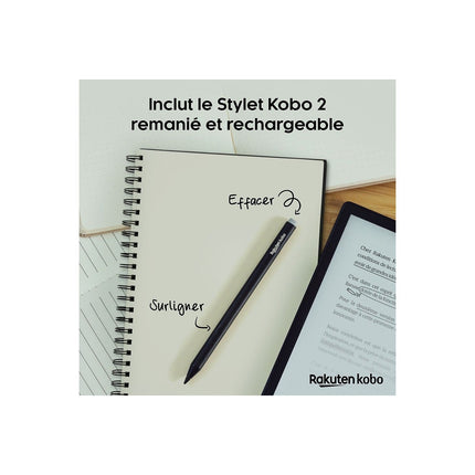 Liseuse eBook KOBO Pack Elipsa 2E + Stylus 2