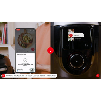 Cookeo MOULINEX CE952810 noir wifi 6 L, 9 modes de cuisson, 150 recettes