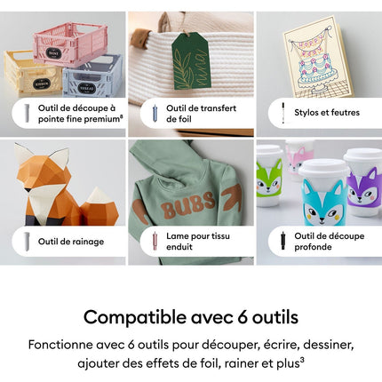 Machine de découpe CRICUT Pack Explore 5 Crème