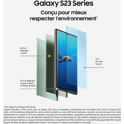 Smartphone SAMSUNG Galaxy S23 UltraNoir256Go Batterie Neuve Reconditionné
