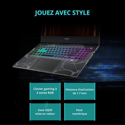PC Gamer MSI Cyborg 17,3" FHD 144Hz Intel Core i7 13620H Nvidia GeForce RTX 5050 16 Go RAM DDR5 SSD 1 To
