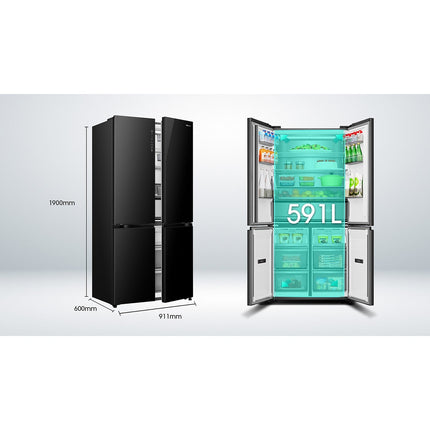 Réfrigérateur multi portes HISENSE RQ768N4GBE freshfit