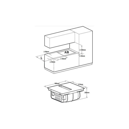 Plaque induction aspirante MIOGO MHI601H Kit recyclage