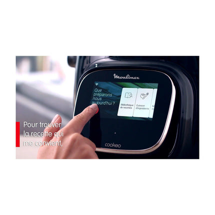 Cookeo MOULINEX YY5479FB noir Touch Wifi 6 L, 3 modes de cuisson + Extra Crisp