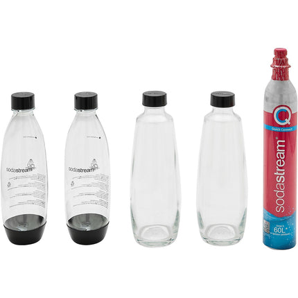 Machine à soda SODASTREAM DUO Noire Pack 2 carafes + 2 bouteilles