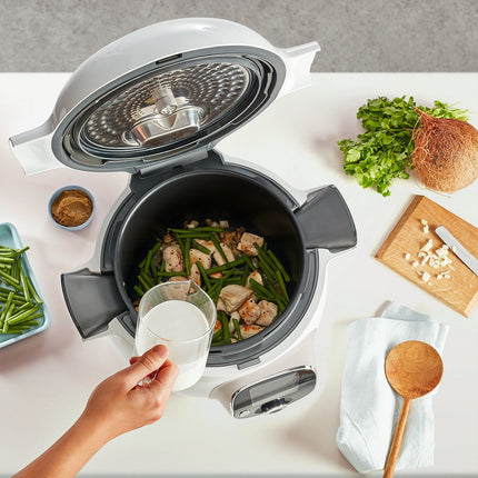 Cookeo MOULINEX CE85BA10 blanc 6 L, 6 modes de cuisson, 180 recettes