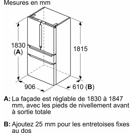 Réfrigérateur multi portes SIEMENS KF96RSBEA IQ700 cave à vin