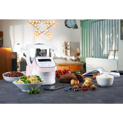 Robot cuiseur MOULINEX connect I-Companion XL Rose HF90E700