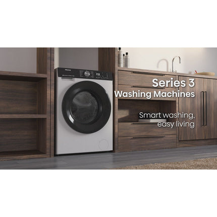 Lave linge séchant hublot HISENSE WD3S8043BW3 PureJetWash