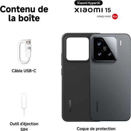 Smartphone XIAOMI 15 concu avec Leica 512Go 5G
