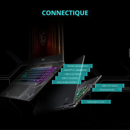 PC Gamer MSI Cyborg 17,3" FHD 144Hz Intel Core i7 13620H Nvidia GeForce RTX 5050 16 Go RAM DDR5 SSD 1 To