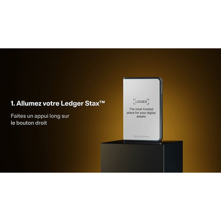 Crypto wallet LEDGER Stax Recovery key Noir