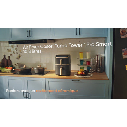 Friteuse sans huile COSORI KOSP0040EUN Turbo Tower Pro Smart, 10,8 L, panier céramique