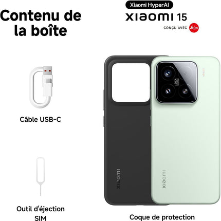 Smartphone XIAOMI 15 concu avec Leica 512Go 5G