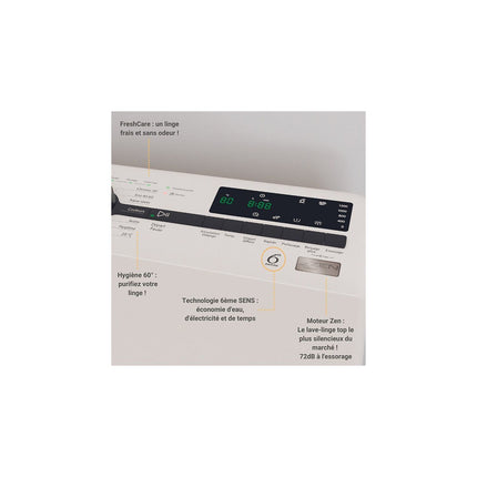 Lave linge top WHIRLPOOL ZENTDLRBX6252BSFR/N Silence