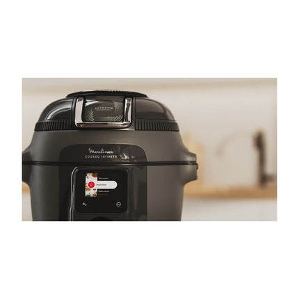 Cookeo MOULINEX Multicuiseur Airfryer Cookeo Infinity avec pale Noir CE9828F0 20 modes de cuisson, 6,5 L