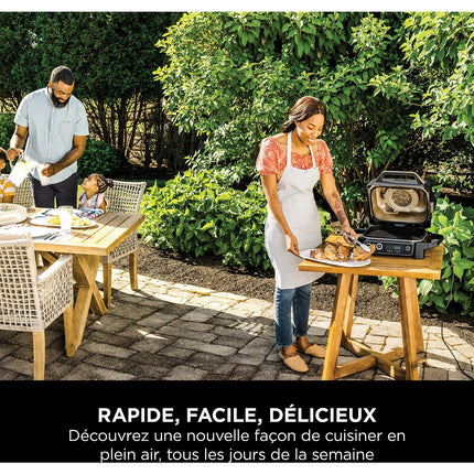Barbecue électrique NINJA Woodfire OG701EU à poser, 33x28 cm