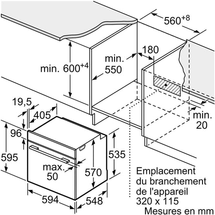 Four encastrable BOSCH HBA372BB4 airfry