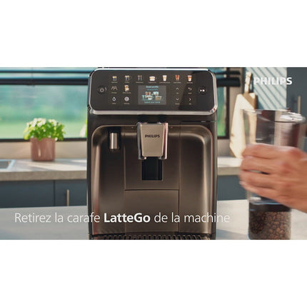Expresso Broyeur PHILIPS LatteGo SilentBrew EP5547/90