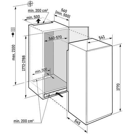 Réfrigérateur 1 porte encastrable LIEBHERR IRBSd5120-22 BioFresh