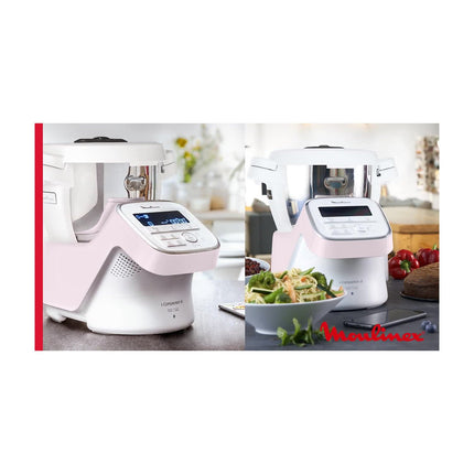 Robot cuiseur MOULINEX connect I-Companion XL Rose HF90E700
