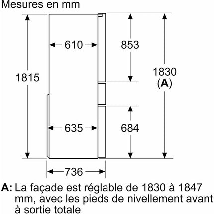 Réfrigérateur multi portes SIEMENS KF96RSBEA IQ700 cave à vin