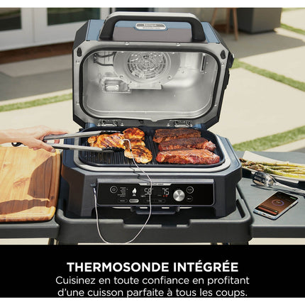 Barbecue électrique NINJA OG901EU Woodfire pro connect à poser, 44.5x26.5 cm