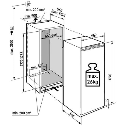 Réfrigérateur 1 porte encastrable LIEBHERR IRBd5120-22 BioFresh Reconditionné