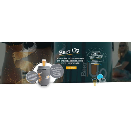 Tireuse à bière BEER UP Portable avec 10 verres + accessoires