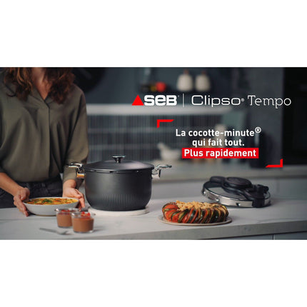 Autocuiseur SEB cocotte 3 en 1 TEMPO 6L noir