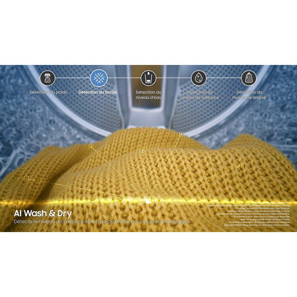 Lave linge séchant hublot SAMSUNG WD18DB8995BZT2 Bespoke AI Combo