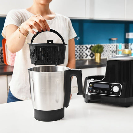 Robot cuiseur MOULINEX Clickchef noir HF456810 + cuiseur vapeur