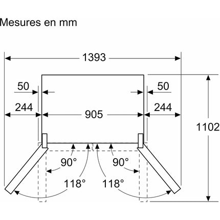 Réfrigérateur multi portes SIEMENS KF96RSBEA IQ700 cave à vin