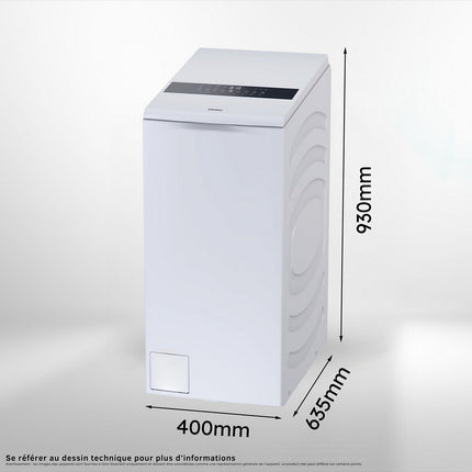 Lave linge top HAIER HW85-BPD13386U-S