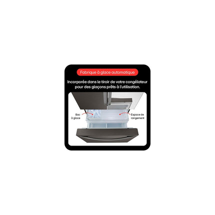 Réfrigérateur multi portes LG GMZ765SBHJ INSTAVIEW