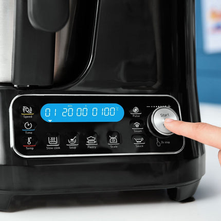 Robot cuiseur MOULINEX Clickchef noir HF456810 + cuiseur vapeur